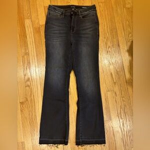 Judy Blue flared black distressed jeans